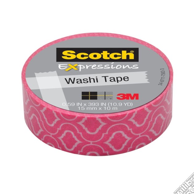 3m Post-it - Nastro Decorativo Scotch Washi Expressions Fucsia E Bianco gioco di 3M