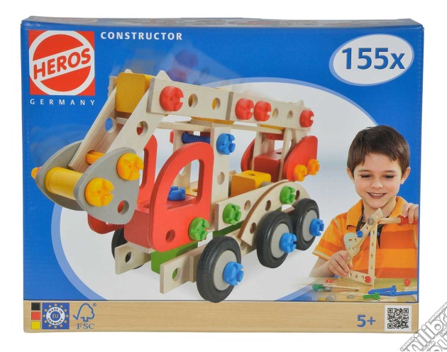 Heros Constructor - Gioco Di Costruzione - Camion Dei Pompieri 155 Pz 3 Modelli gioco