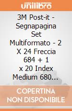 3M Post-it - Segnapagina Set Multiformato - 2 X 24 Freccia 684 + 1 x 20 Index Medium 680 Colori Aquatici gioco di 3M