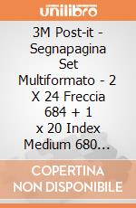 3M Post-it - Segnapagina Set Multiformato - 2 X 24 Freccia 684 + 1 x 20 Index Medium 680 Colori Esotici gioco di 3M