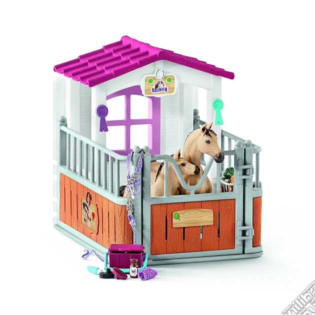 Schleich 2542369 - Box Cavalli Arabi E Addetta Cura Animali gioco di Schleich