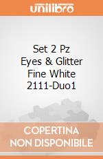 Set 2 Pz Eyes & Glitter Fine White 2111-Duo1 giochi