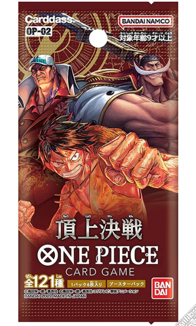 One Piece Card Paramount War OP-02 JAP 1 Busta gioco di CAR