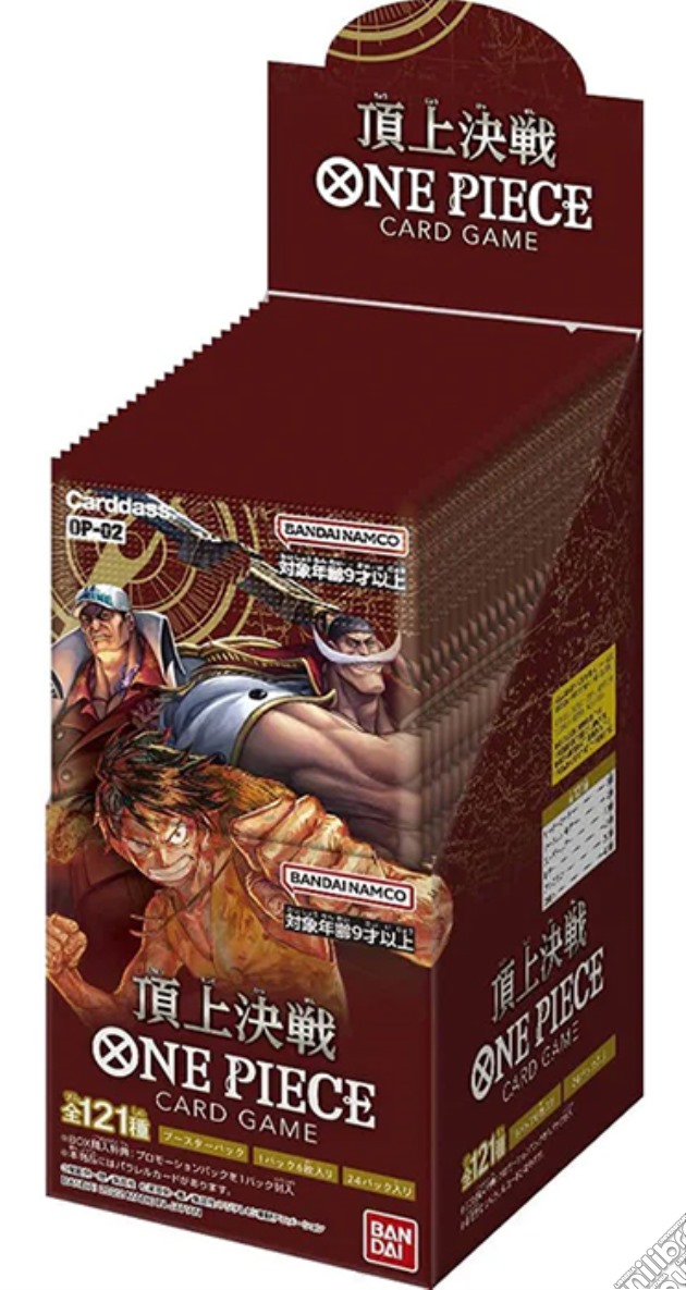 One Piece Card Paramount War OP-02 JAP Box 24 Buste gioco di CAR