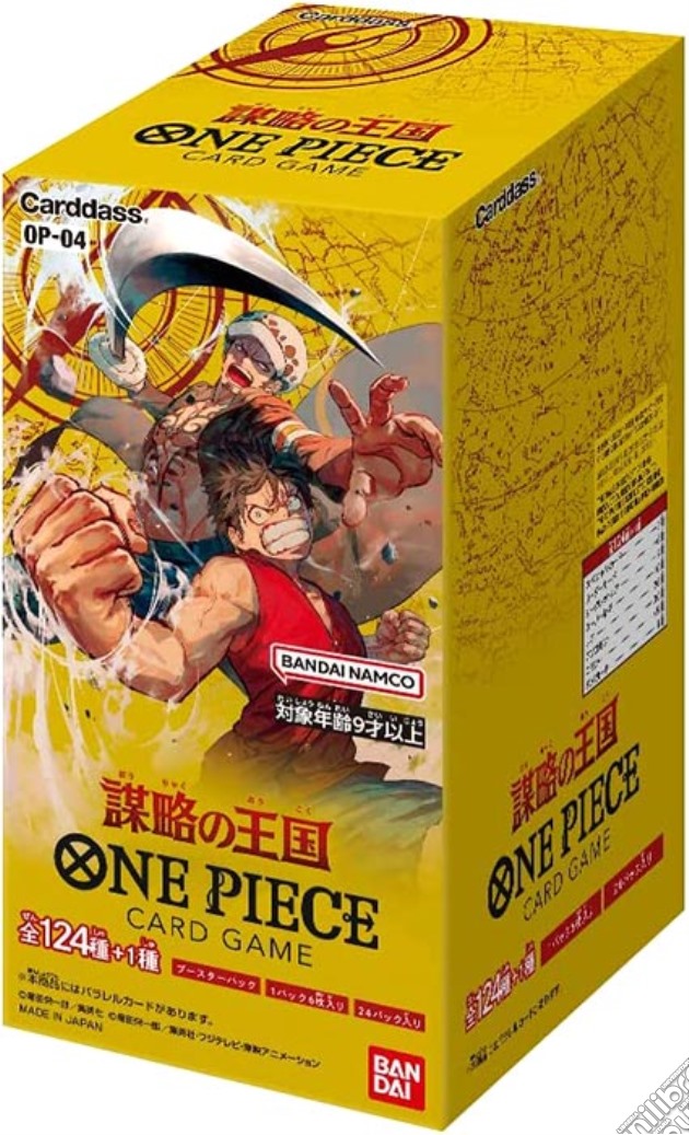 One Piece Card Kingdom of Conspiracy OP-04 JAP Box 24 Buste gioco di CAR