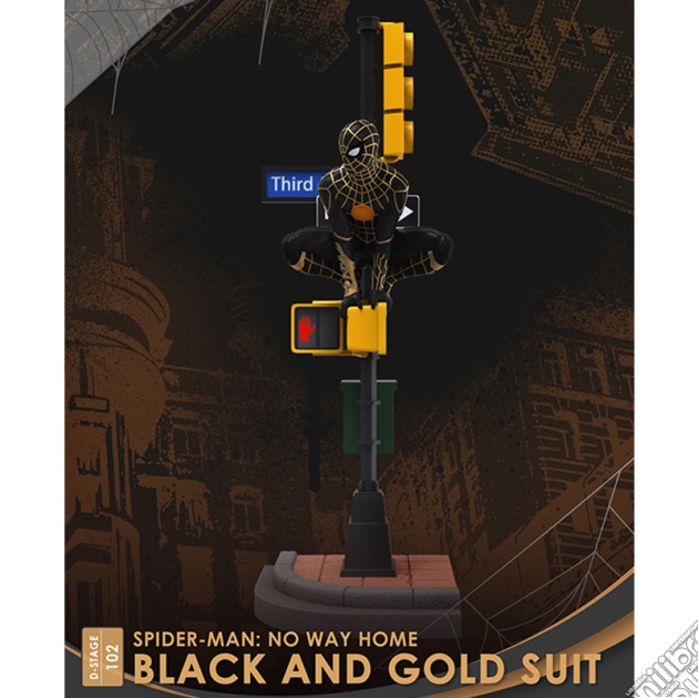 Spider-Man D-Stage Black & Gold Suit gioco di FIGU