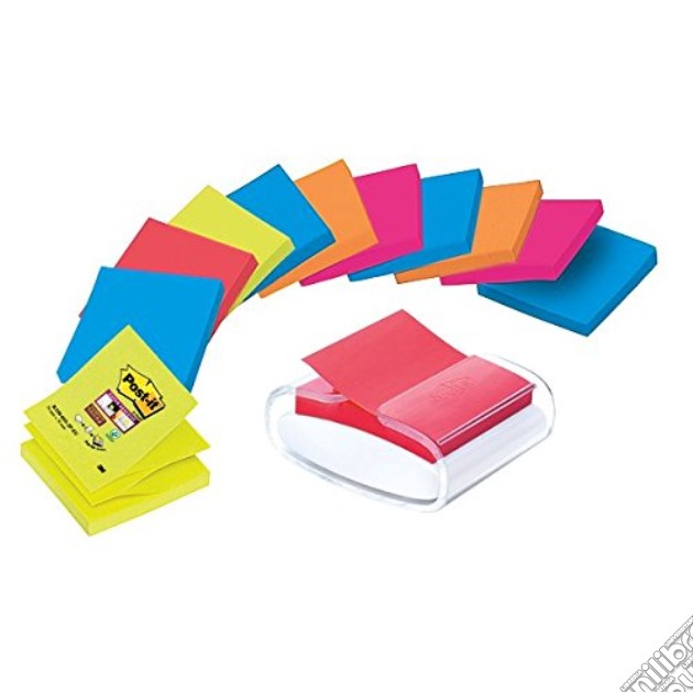 3M: Post-it - Dispenser Da Tavolo Ricaricabile Pro Colore Bianco + 12 Ricariche Di Foglietti gioco di 3M