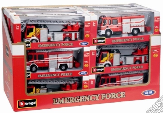 Bburago - Modellino - Emergency Force 1:50 - Camion Dei Pompieri gioco