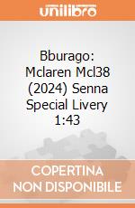 Bburago: Mclaren Mcl38 (2024) Senna Special Livery 1:43 giochi
