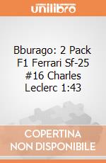 Bburago: 2 Pack F1 Ferrari Sf-25 #16 Charles Leclerc 1:43 giochi
