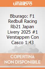 Bburago: F1 Redbull Racing Rb21 Japan Livery 2025 #1 Verstappen Con Casco 1:43 giochi