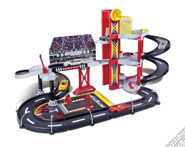 Ferrari Race & Play - Playset Racing Garage Con Veicolo 1:43 gioco di Bburago