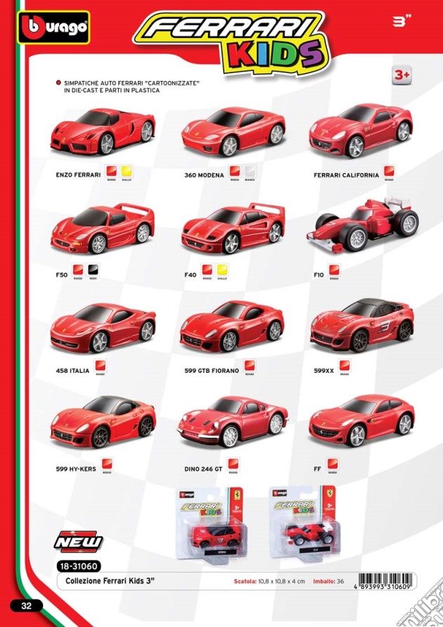 Bburago - Ferrari Kids - Macchinina (un articolo senza possibilità di scelta) gioco di Bburago