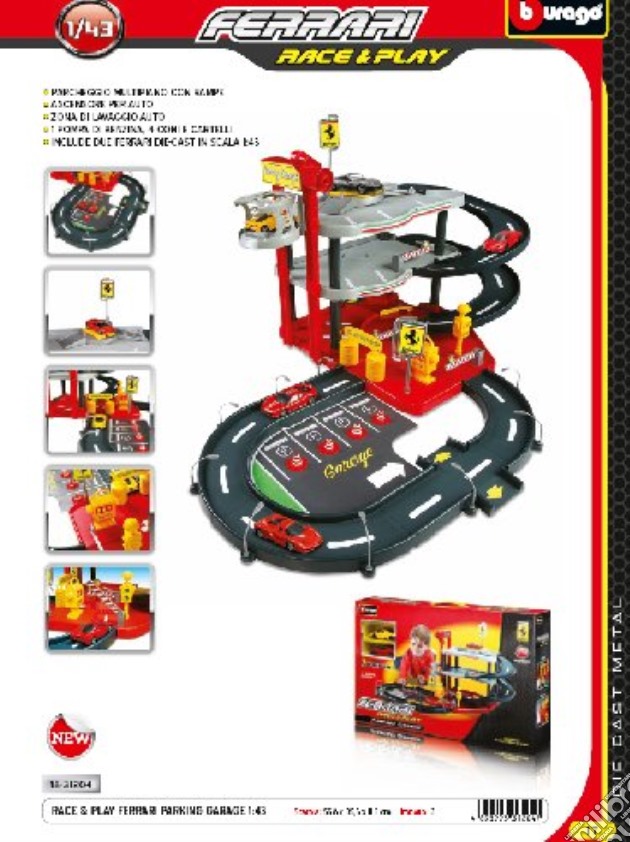 Ferrari Race & Play - Parcheggio Multipiano 1:43 gioco di Bburago