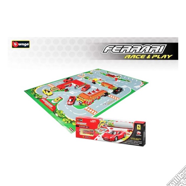 Ferrari Race & Play - Tappeto Gioco + Macchina Gt 1:43 gioco di Bburago