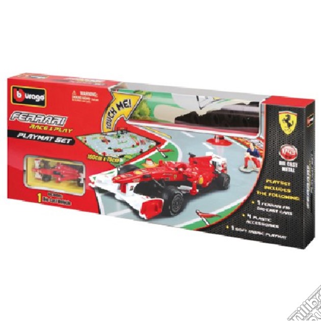 Bburago - Modellino - Ferrari Race & Play 1:43 - Mat Set  gioco