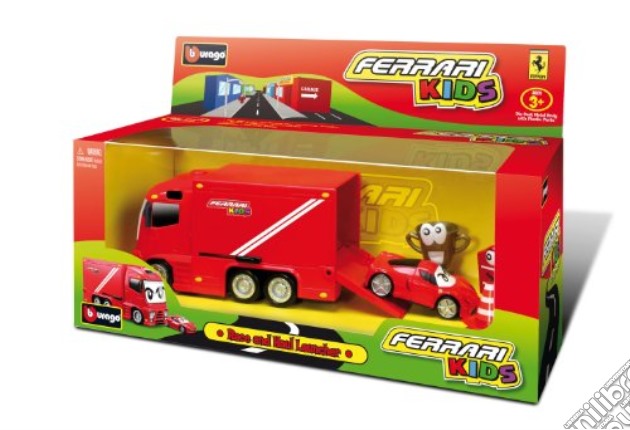 Bburago - Ferrari Kids - Camion Lanciatore Con Macchinina gioco di Bburago