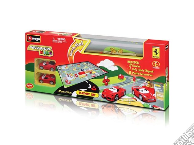 Bburago - Ferrari Kids - Tappeto Gioco Con 2 Macchinine gioco di Bburago