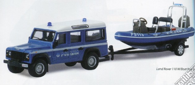 Bburago - Land Rover Forze Dell'Ordine E Battello Pneumatico 1:50 gioco di Bburago