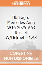 Bburago: Mercedes-Amg W16 2025 #63 Russell W/Helmet - 1:43 giochi