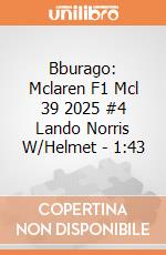 Bburago: Mclaren F1 Mcl 39 2025 #4 Lando Norris W/Helmet - 1:43 giochi