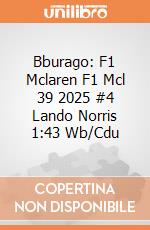 Bburago: F1 Mclaren F1 Mcl 39 2025 #4 Lando Norris 1:43 Wb/Cdu giochi