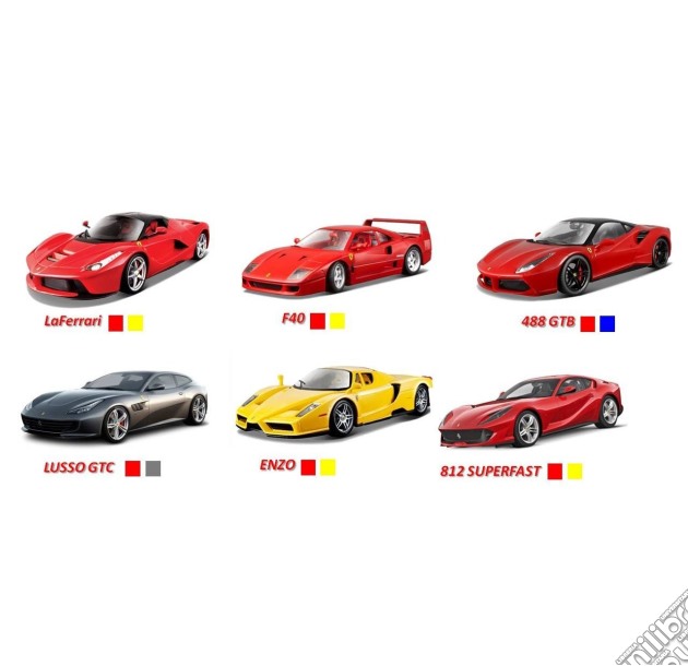 Bburago - Ferrari - 5 Pack 2.75 Ferrari R&P Evolution Gt gioco di Bburago