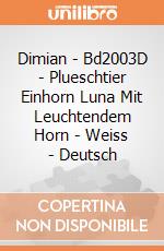 Dimian - Bd2003D - Plueschtier Einhorn Luna Mit Leuchtendem Horn - Weiss - Deutsch gioco