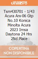 Tsm430701 - 1/43 Acura Arx-06 Gtp No.10 Konica Minolta Acura 2023 Imsa Daytona 24 Hrs 2Nd Place giochi