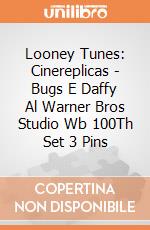 Looney Tunes: Cinereplicas - Bugs E Daffy Al Warner Bros Studio Wb 100Th Set 3 Pins giochi