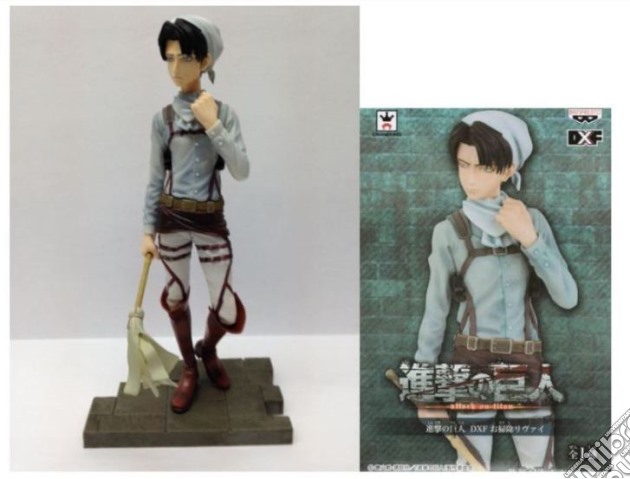 Attack On Titan - Levi Ackerman Cleaning Dx Figure (Altezza 16 Cm) gioco di Banpresto