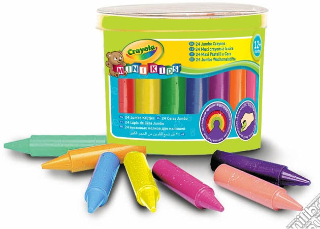 Crayola: 24 Maxi Pastelli A Cera Mini Kids gioco di CREA