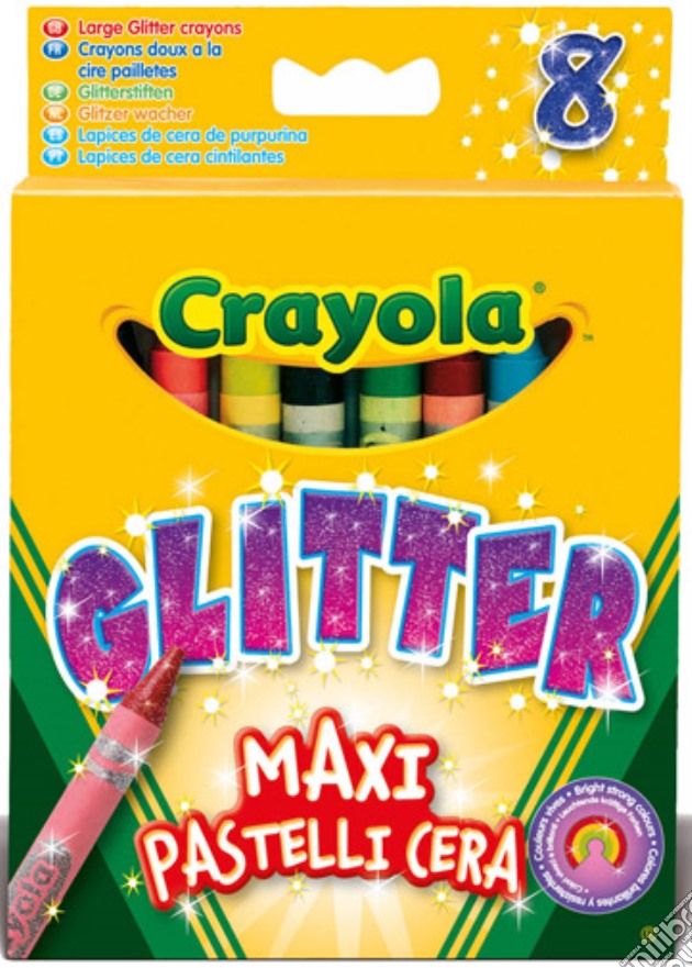 Crayola Pastelli a Cera Glitter 8pz gioco di CREA