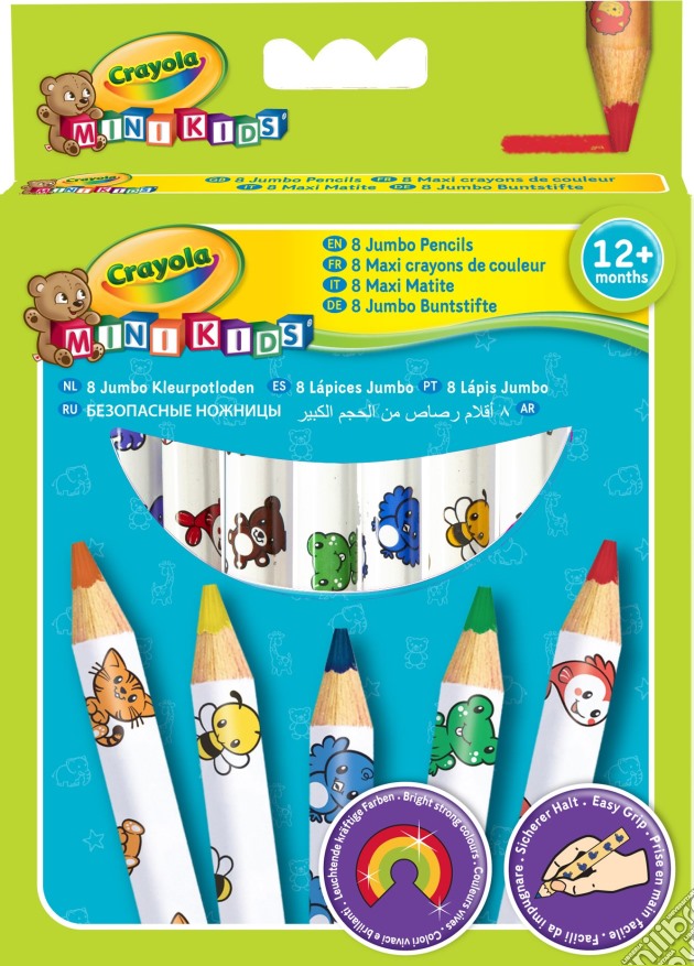 Crayola MiniKids Matite Maxi Col. 8pz gioco di CREA