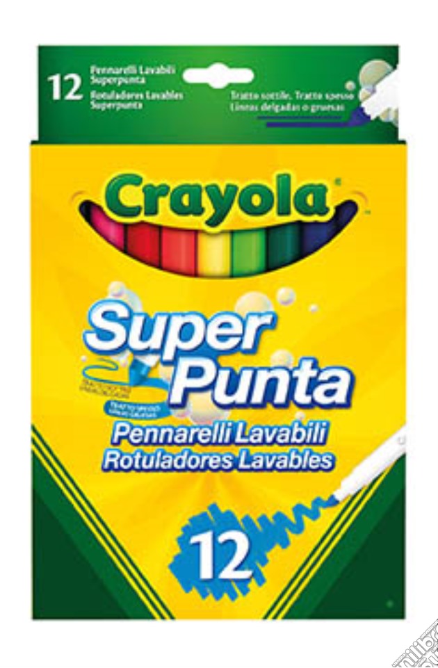 Crayola Pennarelli Superpunta Lav. 12pz gioco di CREA