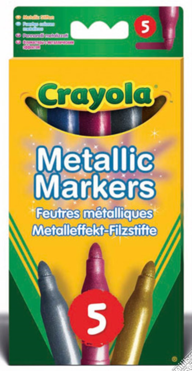 Crayola Pennarelli Tessuto Metalliz. 5pz gioco di CREA