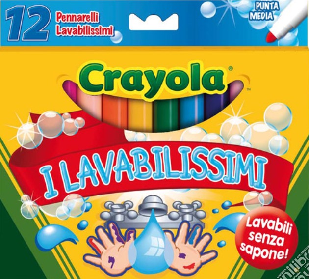 Crayola Pennarelli I Lavabilissimi 12pz gioco di CREA