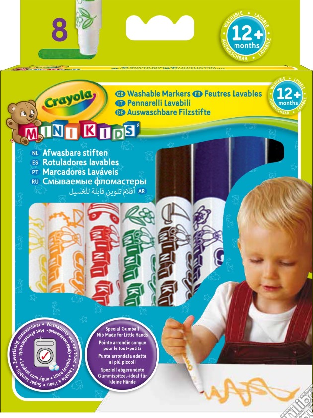 Crayola: 8 Pennarelli Lavabili Mini Kids gioco di CREA