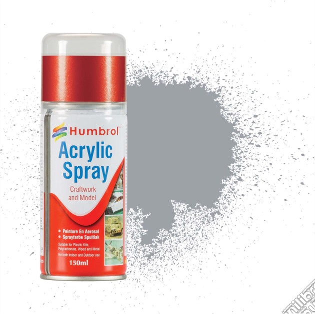 Humbrol: No 165 Medium Sea Grey Satin Acrylic Hobby Sprays 150ML (Vernici Acriliche) gioco di Humbrol