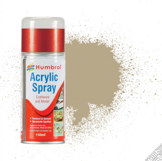 Humbrol: No 237 Desert Tan Acrylic Hobby Sprays 150ML (Vernici Acriliche) gioco di Humbrol