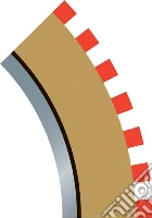 Scalextric Radius 2 Curve Outer Borders 45o X 4 gioco di Scalextric