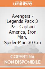 Avengers - Legends Pack 3 Pz - Captain America, Iron Man, Spider-Man 30 Cm gioco