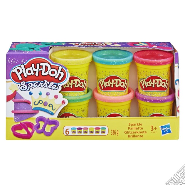 Play-Doh: Hasbro - 6 Vasetti Sparkle gioco