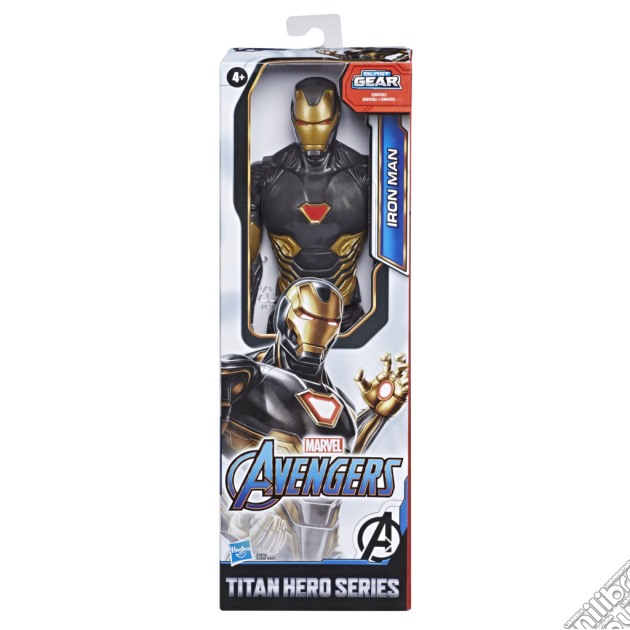 Marvel: Avengers - Personaggio Titan Hero 30Cm - Iron Man Tuta Nera Oro gioco