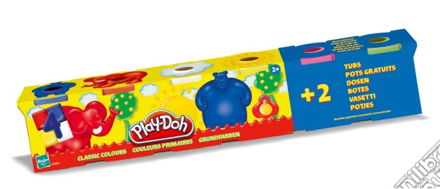 Play-Doh - 4 Vasetti Colori Base + 2 Vasetti Extra gioco di Hasbro