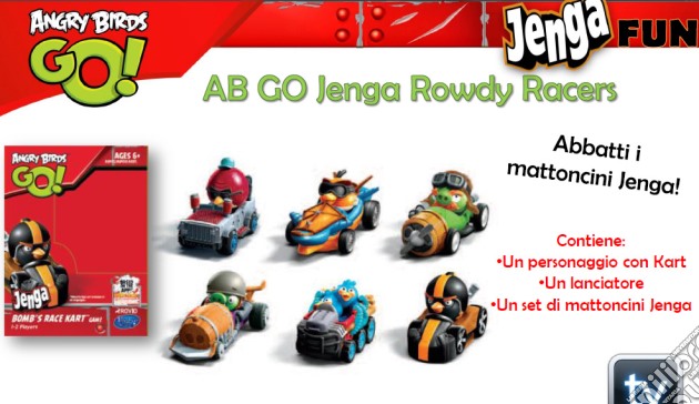 Angry Birds - Go - Jenga - Rowdy Racers gioco di Hasbro