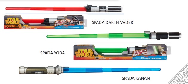 Star Wars - Spada Elettronica (Darth Vader / Yoda / Kanan) gioco di Hasbro