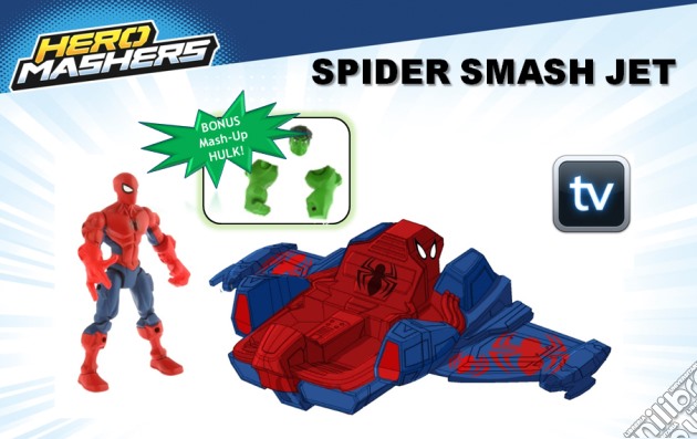Avengers - Hero Mashers - Spider Smash Jet gioco di Hasbro