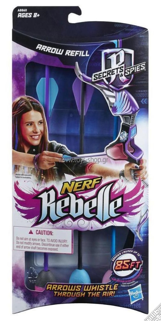 Nerf: Rebelle - Secrets And Spies - Ricarica 3 Frecce gioco di Hasbro