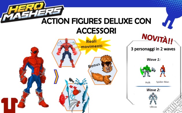Hero Mashers - Avengers - Action Figure Deluxe Con Accessori (un articolo senza possibilità di scelta) gioco di Hasbro